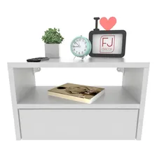 Par Criados Alto Padrão Mdf 40cm Larg Gaveta Em Baixo Bco Acabamento Mdf Melamínico Cor Branco Foto mini 4