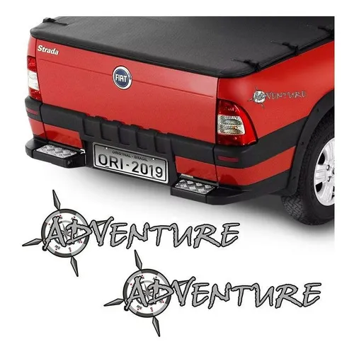 Par De Adesivos Adventure Fiat Strada Palio Doblo 2005 Foto 1