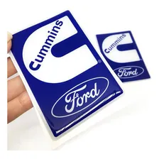 Par De Adesivos Emblemas Ford F4000 Euromec E Cummins Porta Cor Azul Foto mini 4