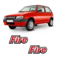 Par De Adesivos Resinados Fire Fiat Uno Mille Fire 2002/2003 Foto mini 1
