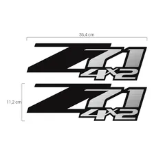 Par De Adesivos Z71 4x2 S10, Silverado Emblema Lateral Preto Foto mini 3