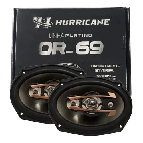 Par De Alto Falantes 6x9 Qr69 300w Quadriaxial 4 O Hurricane Foto 1