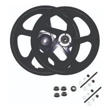 Par De Aros 16 Nylon Para Bike Infantil, Preto Foto mini 1