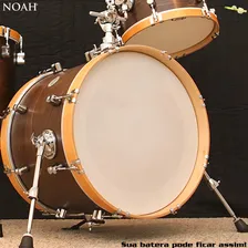 Par De Aros De Madeira Para Bumbo De Bateria 22 - Com Foto mini 3