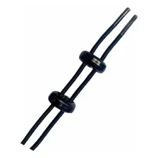 Par De Cadarço Para Bota Coturno Preto 1,65m Foto mini 3
