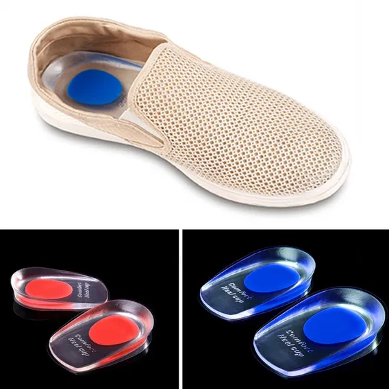 Par De Calcanheira Gel Silicone P/ Esporão Pronta Cor Azul-marinho Foto 1