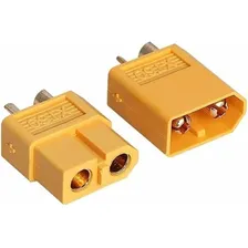Par de conectores macho e fĂȘmea Xt60 para bateria de drone Lipo Foto mini 1