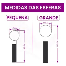 Par De Esferas De Cromoterapia Brilhantes Pequenas - Kerigma Cor Rosa Fragrância sem Foto mini  3