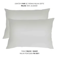 Par De Fronhas Kacyumara Malha 100% Algodão Sofee Liso Cor Off White Sofee Fronha Foto mini  2