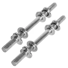 Par de Halter Peso Barra Rosca 40cm Com Rosca Treino Musculação Halteres Foto mini 1