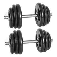 Par de Halter Peso Barra Rosca 40cm Com Rosca Treino Musculação Halteres Foto mini 2