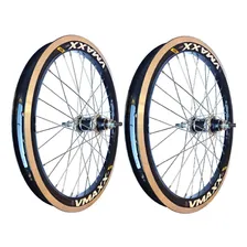 Par de Rodas Vmaxx Aro 20x1,9 Freio V.brake C/ Cubo Alumínio de Rolamento Cor Preto Foto  mini 1