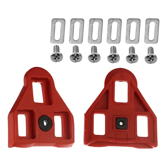 Par De Tacos Wellgo 5 Para Pedal Look Delta Speed Vermelho Foto 1