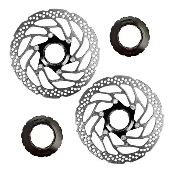 Par Disco De Freio Rotor Shimano Rt30 160mm Center Loc Cor Prata Foto 1