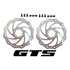 Par Disco Freio Rotor Gts 160mm Mtb Xc Bike 6 Furos 105 Gr Cor Prateado Foto mini 2