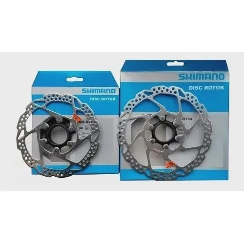Par Disco Freio Rotor Shimano Rt54 160mm + 180mm Center Lock Cor Prateado Foto 1