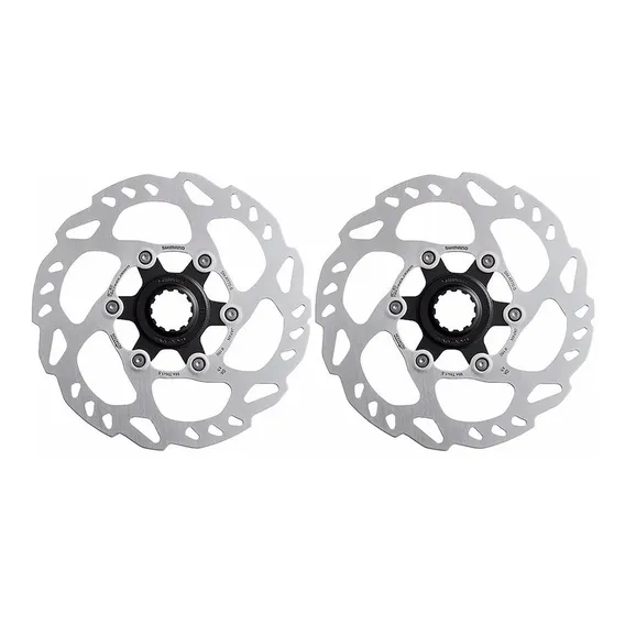 Par Disco Freio Shimano Slx Sm-rt70 160mm Centerlock Icetech Cor Prateado Foto 1