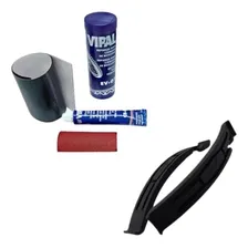 Par Espatula Troca De Pneu Bike + Kit Remendo Reparo Bike Foto  mini 1