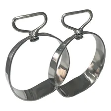 Par Estribo Giratório Para Arreio Sela Inox Montaria Cavalo Cor Aço Inoxidável Foto  mini 1