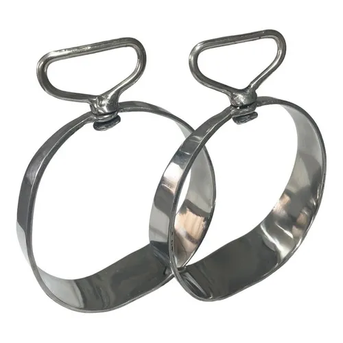 Par Estribo Giratório Para Arreio Sela Inox Montaria Cavalo Cor Aço Inoxidável Foto 1