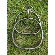 Par Estribo Giratório Para Arreio Sela Inox Montaria Cavalo Cor Aço Inoxidável Foto mini  3