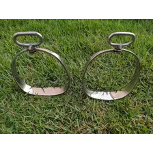 Par Estribo Giratório Para Arreio Sela Inox Montaria Cavalo Cor Aço Inoxidável Foto mini 4