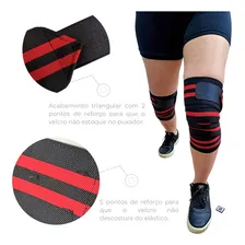 Par Faixas Elastica Para Joelhos Com Alta Compressão Cor Faixa Preta Vermelho Dpazz Sports ZZ500 Foto mini 3