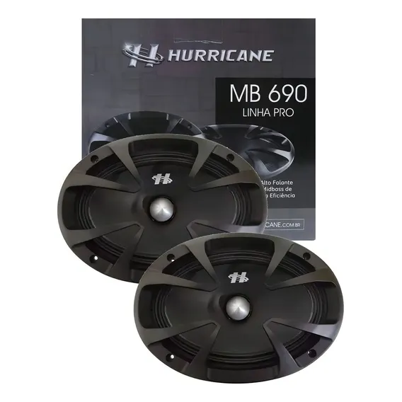 Par Falante Medio Grave Hurricane Pro Mb690 6x9 460w Rms Foto 1