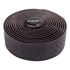 Par Fita Para Guidão Bike Speed Road Microfibra Furada Tsw Cor Preto Foto mini 1