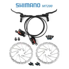 Par Freio Disco Hidráulico Shimano Bl-mt200 com discos 160mm Foto mini 1
