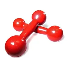 Par Halter Emborrachado 3 Kg Halter Peso Academia Treino Cor Vermelho Foto mini  2