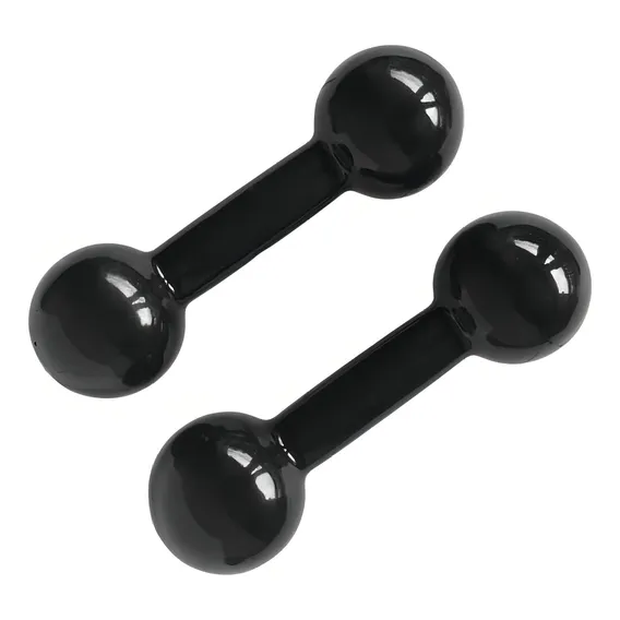 Par Halter Emborrachado 3 Kg Halter Peso Academia Treino Cor Vermelho Foto 1