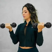 Par Halter Peso Academia Musculação Emborrachado 5kg Cor Preto Foto mini 2