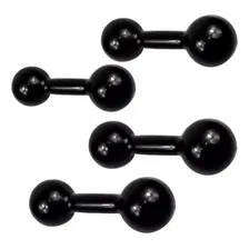 Par Halteres 4kg + Par Halteres 6kg Emborrachado Cor Preto Foto  mini 1