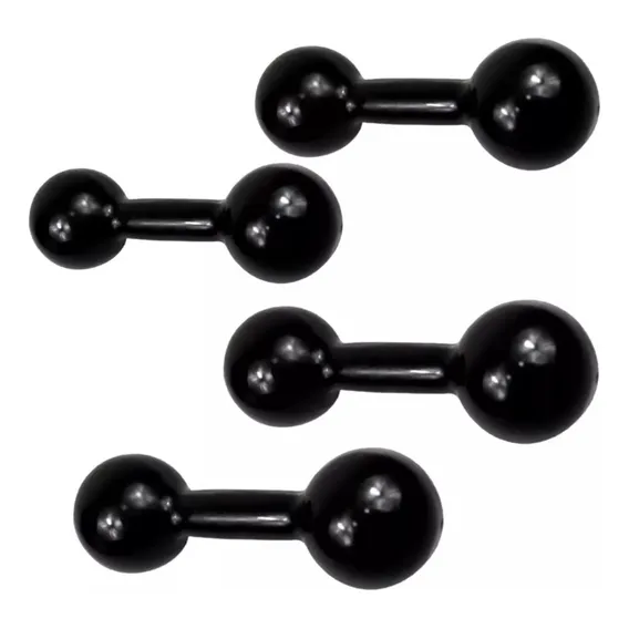 Par Halteres 4kg + Par Halteres 6kg Emborrachado Cor Preto Foto 1