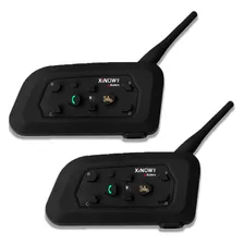 Par Intercomunicador Capacete Moto Bluetooth V6 Foto  mini 1