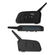 Par Intercomunicador Capacete Moto Bluetooth V6 Foto mini  3