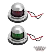 Par Luz Navegação Bombordo Boreste Inox 12v Verde Vermelha Foto mini 3