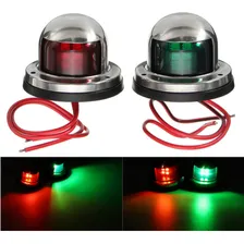 Par Luz Navegação Bombordo Boreste Inox 12v Verde Vermelha Foto mini 1
