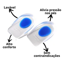 Par Meia Palmilha Silicone Gel Ortopédica Calcanhar Esporão Foto mini 2