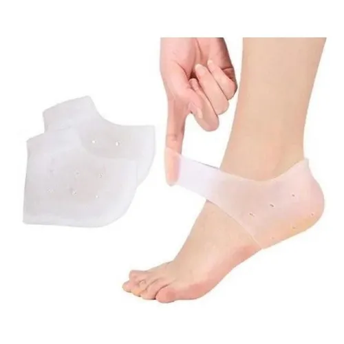 Par Meia Palmilha Silicone Gel Ortopédica Calcanhar Esporão Foto 1