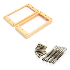 Par Molduras Captador Humbucker Creme Com Parafusos - Retas Foto mini 1