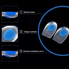 Par Palmilha Silicone Gel Ortopédica Calcanhar Foto mini 4