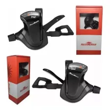Par Passador Alavanca Trocador Sunrace M400 3x8v C/cabos Cor Preto Foto  mini 1
