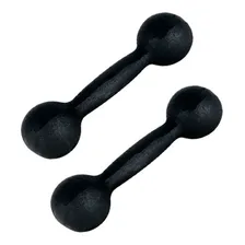 Par Peso Halter Para Musculação 3kg Preto Ferro Foto mini 1
