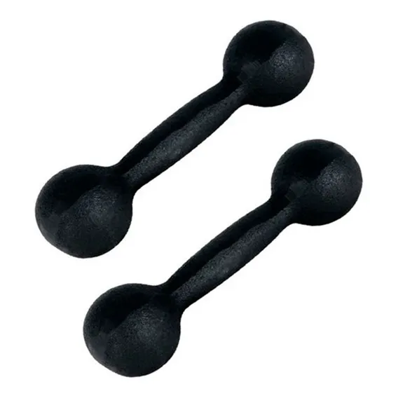 Par Peso Halter Para Musculação 3kg Preto Ferro Foto 1