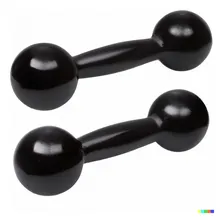Par Pesos Halter Peso 3 Kg Cada Emborrachado Treino C/ 2 Un Cor Preto Foto mini 1