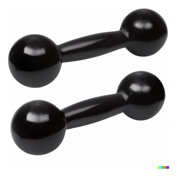 Par Pesos Halter Peso 3 Kg Cada Emborrachado Treino C/ 2 Un Cor Preto Foto 1