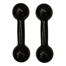 Par Pesos Halter Peso 3 Kg Cada Emborrachado Treino C/ 2 Un Cor Preto Foto mini 2