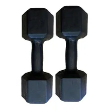 Par Pesos Halter Sextavado Pintado 6kg Treino Academia Cor Preto Foto mini 1